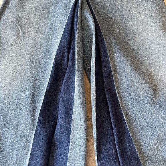 Valentino Blue Flare Wide-Leg Jeans - Picture 2 of 5